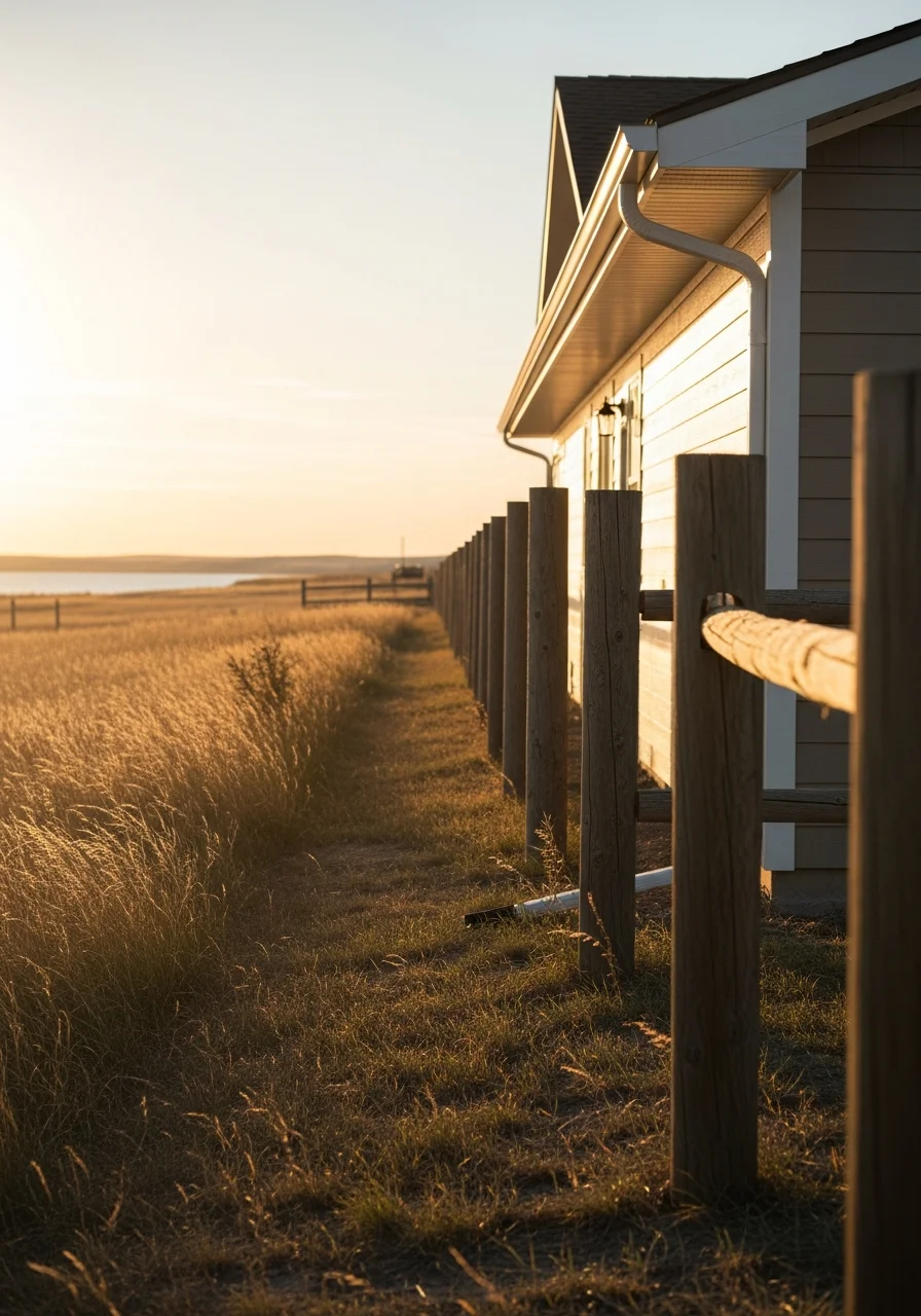 Ogallala lakeside property showing typical rural construction and landscape features near Lake McConaughy.